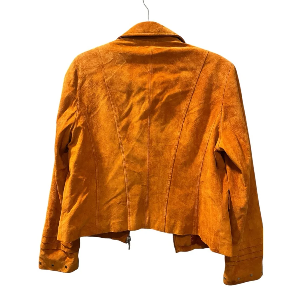 Vintage Adler Collection Leather Suede Burnt Orange Jacket Size Large Women's